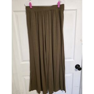 Palazzo Pants Elastic Waist Pull On Wide Leg Size L Cato Est 1946